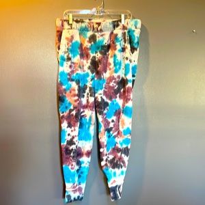 True Craft tie dyed joggers.